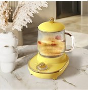 Resim 600ml Çok Fonksiyonlu Mini Sağlık Pot Elektrikli Güveç Fincan Çay Makinesi Yellow Gift Set Eu Plug Sarı 