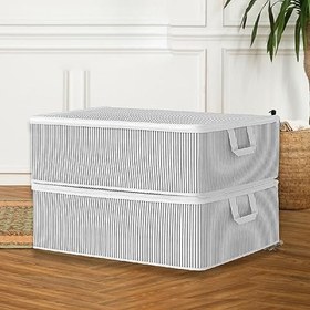 Resim Meleni Home 2'li Çekyat Baza Tipi Yastık Kıyafet Saklama Hurcu - Baza Altı Düzenleyici Hurç 50 x 30 x 22 cm 