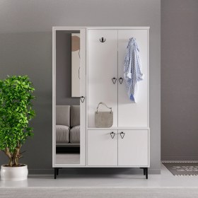 Resim Decomech Mobilya Andy Aynalı Portmanto 