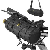 Resim Sürekli Yağmurlu Dayanıklı Poliester Bisiklet Çanta, 5 Kemerli Çubuk/çerçeve Tutucu, 2l Sırt Çantası, Dağ Yolu Falt Bisiklet İçin Stokta Siyah Siyah 