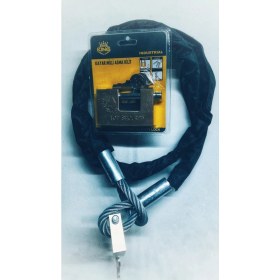 Resim Lawrence Shop 2 Metre 14 mm Kalınlık Demir Makası ile Kesilmez Çelik Halat Motorsiklet Bağlama Zincir Kilit 