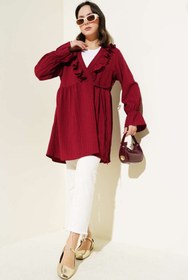 Resim VOLT CLOTHİNG Kadın Fırfırlı Bağlamalı Kimono 