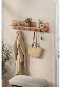 Resim Bofigo Portmanto Duvar Askılığı Elbise Askılığı Yıldız Çam 91 Cm Çam 