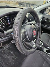 Resim Siyah Pullu Prenseslere Özel Geçmeli Direksiyon Kılıfı A Kalite Siyah 