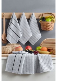 Resim Elart Sophia Mutfak Havlusu 6 Adet 45x30 Cm Gri Gri 