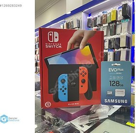 Resim Nintendo Switch Oled SIFIR 128 GB Oyun Yüklü - KURYE !! 