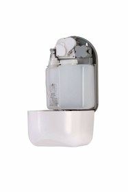 Resim KG-GOLDPAPER Sensörlü 1200 ml Iç Hazneli Pilli Abs Plastik Beyaz Sıvı Sabun Dispanser Aparatı 