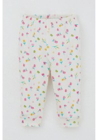 Resim Breeze Kız Bebek Pijama Takımı Omuzdan Patlı Renkli Çiçek Desenli 4 Ay-1 Yaş, Ekru Ekru 