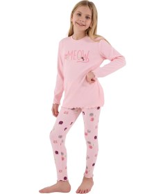Resim Rolypoly Rp3700-2 Kız Çocuk Kışlık İkili Pijama Takım AÇIK PEMBE 