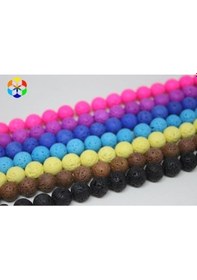 Resim Yasam Tohumu Lav Taşı Sarı Renkli Yarım Dizi 10 MM 18 CM Altın 