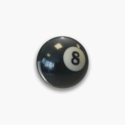 Resim rebelberi Bilardo Topu 8 Yazılı Rozet 