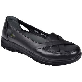 Resim Forelli Hakiki Deri Comfort Kadın Ayakkabı For-anya Siyah Siyah 