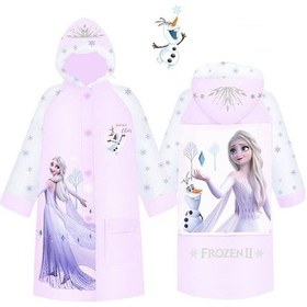 Resim Fastbuy Tcherci Disney Çizgi Film Baskılı Çocuk Yağmurluğu - Koyu Mor Çok Renkli Çok Renkli 