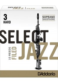 Resim D'addario Rsf10ssx3h Select Jazz Unfiled Soprano Saksafon Kamışı No: 3 Hard Profesyonel/caz - 10'lu Paket Sert Caz Tonu Ve Güçlü Ses Projeksiyonu 