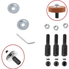 Resim Depolife Motor Için Bağlantı Şaftı Somunlu Kaplin Mandren Adaptör 5mm 6mm 8mm Mil Uyumlu 3lü Bağlama Mili 