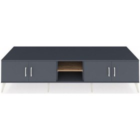 Resim Kronos Tv Ünitesi 3 Raflı 4 Kapaklı 220x59x51 Antrasit-antrasit/çam Antrasıt/atlas Çam - Antrasıt 