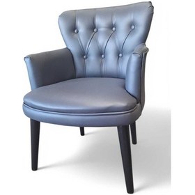 Resim Ahşap Ayaklı Kollu Antrasit Deri Ofis Koltuğu Büro Koltuk Ve Berjerleri - 1 Adet Tekli Çok Renkli 