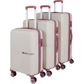 Resim Mçs Üçlü Polipropilen Valiz Seti V374 S21yy1000006-set 00434 Kemik/koyu Pudra Çok Renkli 