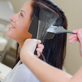 Resim Balayaj Vurgulama Tarak, Saç Boyama Tahtası, Boyama Fırçası Uygulayıcısı, Ev Salonu Kullanımı İçin Stil Araçları, Salon Saç Aracı|Pürüzsüz Saç Aracı|Dayanıklı Plastik Tarak, Saç Fırçası 