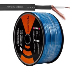 Resim Magicvoice B96 Profesyonel Tek Damarlı Blendajlı Enstrüman Mikrofon Kablosu Mono 100 Metre (Açık Mavi) 