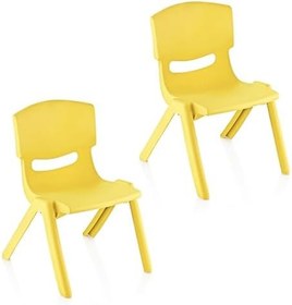 Resim Fiore 2'Li Set Küçük Şirin Çocuk Sandalyesi Sarı 