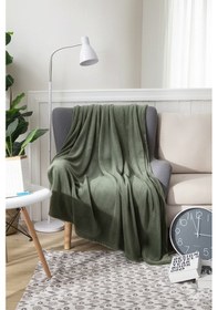 Resim Peluş Tek Kişilik Battaniye Welsoft Battaniye Tv Battaniyesi Polar Battaniye Süper Yumuşak Haki 