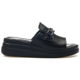 Resim Venüs Kadın Hakiki Deri Toka Detaylı Günlük Terlik 25y 2409915y Z Siyah Siyah 