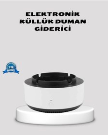 Resim Hava Temizleyici Küllük Sigara Dumanı Filtreli, Sessiz Çalışan, Şık Tasarım 