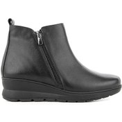 Resim Muya Dorinta 6 Nokta Anatomik Taban Topuk Dikeni Hakiki Deri Kadın Bot Siyah 