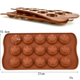 Resim Teknotrust Gülen Emoji Silikon Çikolata Kalıbı 