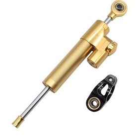 Resim Wezone Motosiklet Evrensel Direksiyon Stabilizatörü - Altın Renkli Alüminyum Tork Amortisörü - Sürüş Güvenliği Ve Stabilite Artırıcı Damper 