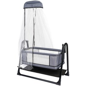 Resim Özbay Btrend Padişah Anne Yanı Sallanır Sepet Hamak Beşik Gri 