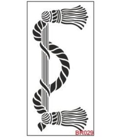 Resim Border Desen Stencil Şablon 20X40 Br-029 