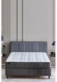 Resim Wool Sense Yatak - Baza - Başlık Set - Koyu Gri 100x200 