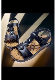 Resim Kadın Günlük Cırtlı Ayarlanabilir Taş Detaylı Sandalet 001 