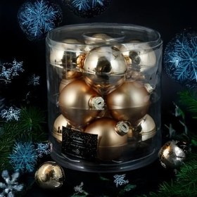 Resim Koopman New Year 12 Parça Yılbaşı Topu Gold 60 mm 