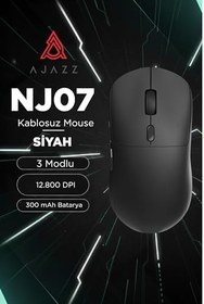 Resim Coverzone Kablosuz Gaming Mouse 12800 DPI 3 Modlu Bluetooth 2.4G USB Kablolu 1000Hz Raporlama Hızı 67g Ultra Hafif 6 Tuş 300mAh Şarjlı Ofis Oyuncu Mouse | AJAZZ NJ07 (Siyah - NJ07) 