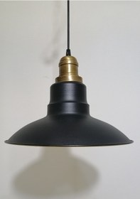 Resim Riolight Retro Siyah Içi Gold Tekli Metal Sarkıt Çap: 30Cm (538287685) 