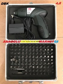 Resim Dbk 4.8 Şarjli Vidalama Akülü Mini Matkap 100Parça Css 4,8 D 