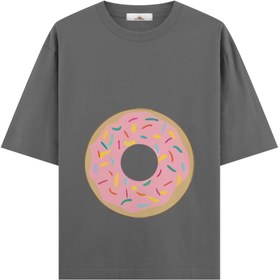 Resim Donut Girl - Hamile Oversize Tshirt - Antrasit / S / Oversize 