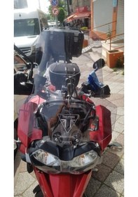 Resim Zeus Motor 2012-2016 Triumph Tiger Explorer 1200 Uyumlu Ön Cam Açık Füme 