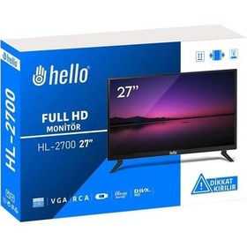 Resim Hello Hl-2700 27'' Audio In-rca-vga-hdmı-usb 12 Volt Adaptörlü Full Hd Led Monitör - 186287 