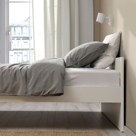 Resim Tek kişilik karyola, beyaz, 90x200 cm, çekmecesiz ve alt karyolasız 
