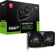 Resim RTX4060 8GB VENTUS 2X BLACK 8G OC GDDR6 128bit HDMI DP PCIe 16X v4.0 MSI