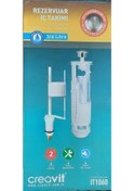 Resim Creavit Klozet İç Takım Çift Kademeli Basmalı Sistem it1060 3/6 L Beyaz 