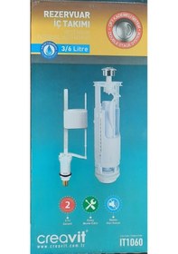 Resim Creavit Klozet İç Takım Çift Kademeli Basmalı Sistem it1060 3/6 L Beyaz 