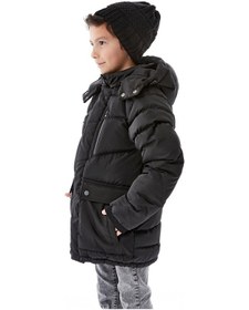 Resim Benitto Kids Erkek Çocuk Kapüşonlu Kalın Kışlık Mont 51335 Siyah 