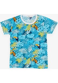 Resim Breeze Kız Bebek Kısa Kollu Pijama Takımı Safari Temalı 9 Ay-3 Yaş, Turkuaz-turkuaz Turkuaz 