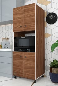 Resim Kenzlife Fırın Dolabı Cahide Cvz 180x65x50 Mutfak xl Ayaklı Banyo Kiler Ofis 