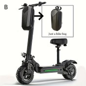 Resim Elektrikli scooter kolu depolama çantası - Bisikletler ve denge bisikletleri için dayanıklı EVA muhafaza, yüksek kapasiteli çıkarılabilir tasarım 